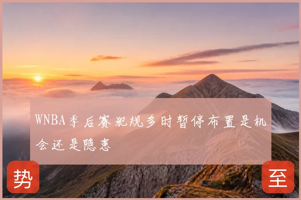 WNBA季后赛犯规多时暂停布置是机会还是隐患